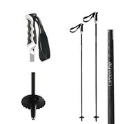 Komperdell Bâtons de ski Carbon Black en composite de carbone avec poignée duplo 120 cm