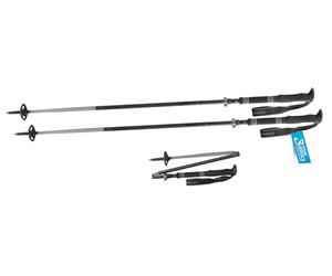Komperdell Carbon FXP.4 Expedition Vario bâtons, Noir, 120-140cm