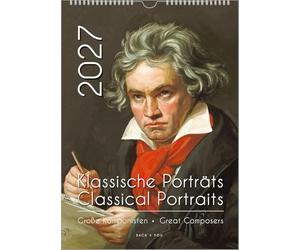 Komponisten-Kalender, ein Musik-Kalender 2027, DIN A3: Klassische Porträts - Große Komponisten / Classical Portraits - Great Composers