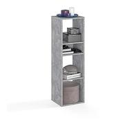 Komto Bibliothèque Béton - Meuble Cube de Rangement pour Salon, Bureau ou Chambre Enfant | Étagère RIM3 33,8 х 30,7 х 112,5 cm