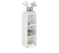 Komto Bibliothèque Blanche - Meuble Cube 3 Cases, Étagère de Rangement pour Salon, Chambre ou Bureau | Nubo 31,4 x 90,4 x 29 cm