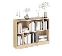 Komto Bibliothèque Chêne Sonoma - Meuble Cube 6 Cases Design pour Salon, Chambre ou Bureau | Étagère de Rangement Rectangulaire 110 x 79,4 x 29 cm