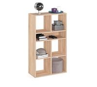 Komto Bibliothèque Chêne Sonoma - Meuble Cube de Rangement pour Salon, Bureau ou Chambre Enfant | Étagère RIM6 65,8 x 30,7 x 112,5 cm