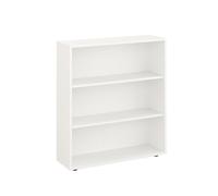 Komto Bibliothèque Étagère Rangement - Meuble Blanc Colonne à 3 Niveaux pour Livres, Bibliothèque pour Salon, Chambre ou Bureau | Lumo 80 x 90 x 24 cm (L x H x P)