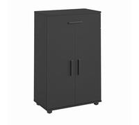 Komto Buffet Anthracite - Meuble 2 Portes et 1 Tiroir pour Salon, Commode Meuble de Rangement | Porto 93 x 60 x 34 cm