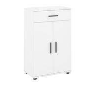 Komto Buffet Blanc - Meuble 2 Portes et 1 Tiroir pour Salon, Commode Meuble de Rangement | Porto 93 x 60 x 34 cm