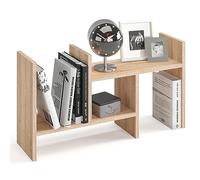 Komto Étagère Bureau Chêne Sonoma - Bibliothèque Modulable à Poser ou Fixer, Rangement en Bois pour Bureau, Cuisine ou Chambre | Shelf K 51-97 x 20 x 40 cm
