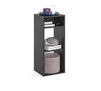 Komto Petite Bibliothèque Noire - Meuble Cube de Rangement pour Salon, Bureau ou Chambre Enfant | Étagère RIM2 33,8 х 30,7 х 80,4 cm