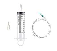 KOMUNJ Grande seringue en plastique avec 1 tuyau pour huile moteur liquide alimentation animaux expériences utilisation industrielle 100 ml