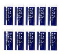 KOMUNJ Lot de 10 gommes en plastique souple - Blanc doux - Mini gomme pour enfants - Pour crayons, écoles, croquis, bureau, signe, arts