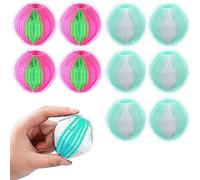 KOMUNJ Lot de 12 balles de lavage réutilisables pour poils d'animaux, épilation de la literie
