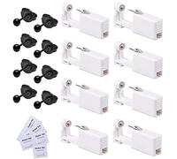 KOMUNJ Lot de 8 pistolets à percer, jetables, stériles, pour le nez d'oreille, avec clous d'oreilles, kit de piercing asepsie