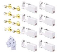 KOMUNJ Lot de 8 pistolets à percer, jetables, stériles, pour le nez d'oreille, avec clous d'oreilles, kit de piercing asepsie