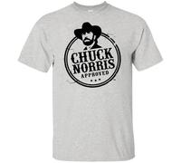 KOMYLA Chuck Norris Approved Logo Martial Arts Action TV T Shirt Funny Colour37 L Grey XXL