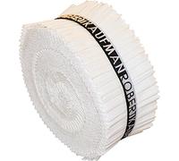 Kona Cotton Solids Snow Roll-Up 6.4cm Fabric Quilting Strips Jelly Roll Robert Kaufman RU-189-40
