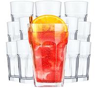 Koncept 11 - Ensemble de verres à eau 320 ml transparents - Verres à boire, verres à jus, verres à cocktail, verres Latte Macchiato - Ensemble de 12 verres pour l'eau, le jus et les cocktails