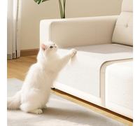 Koncey Griffoir Chat Canapé, Tapis Grattoir Autocollant, DIY Découpable Anti-Rayures Panneaux Muraux pour Meubles, Canapés, Portes, Mural, Réutilisable Facile à Installer(Gray-40 x 100 CM)