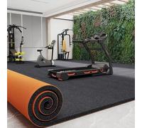 Koncey Moquette Acoustique pour Gym, Carpet Isolant Phonique, Moquette Rouleau, Tapis d'absorption des Vibrations pour Salon, Chambre, Studio, DIY Découpable, Antidérapant(Noir,140 x 200 CM)