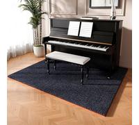 Koncey Moquette Acoustique, Tapis de Sol Acoustique Insonorisant - Moquette Épaisse Anti-Vibration pour Studio d'enregistrement, Salle de Musique, Piano, Batterie et Home Studio(Noir,120 x 300 CM)