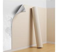 Koncey Papier Peint Autocollant, 6 MM Rouleau Isolant Thermique, Revetement Mural Imperméable, Autocollant Mural Anti-Froid Texture Lin pour Salon Chambre(Beige,50 x 1000 CM)