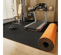 Koncey Tapis de Sol de Gym Insonorisant, Moquette Tapis Absorbant Acoustique pour Entraînement à Domicile - Cardio, Corde à Sauter, MMA, Musculation - Personnalisable et Découpable(Noir,180 x 230 CM)