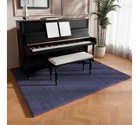 Koncey Tapis Insonorisé pour Piano, Moquette Acoustique, Carpet Insonorisant, TPE Caoutchouc Fond Antidérapant, Coussinets Acoustiques pour Studio, Salle de Musique(Bleu,100 x 1000 CM)