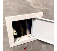 Koncey Trappe de Visite en Aluminium, Trappe Regard Compteur d'eau, Panneau D'accès avec Fermeture Magnétique, Facile à Installer, Dissimule Les Fils et Les Tuyaux(Noir,Opening Size 250x250MM)