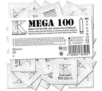 Kondomotheke Lot de 100 préservatifs Mega XXL de 60 mm de largeur nominale, sûrs et fiables, adaptés aux exigences professionnelles, excellent rapport qualité/prix