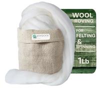 Kondoos Corriedale Pelote de laine de 0,5 kg pour filature, tricot à bras, feutrage, grosses couvertures et tapisseries. Core Soft non teintée (écru, 0,5 kg)