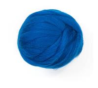 Kondoos Laine non tissée teinte, 225 g. Laine naturelle de qualité supérieure pour feutrage à l'aiguille, feutrage humide, feutrage à sec, filature et pour l'artisanat (bleu électrique, 8 oz)