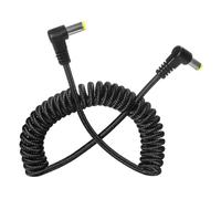 KONDOR BLUE Câble d'alimentation spiralé DC vers DC 2.1/5.5 mâle pour plaques de cinéma, moniteurs, émetteurs sans fil, etc