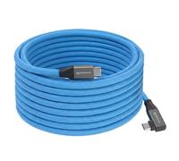 KONDOR BLUE | Câble d'attache USB-C droit vers connecteurs R.A. | Bleu | Câble USB-C 3.2, Type-C, alimentation, 100 W 5 A 20 V, câble de charge, pour appareils photo, téléphones, lumières