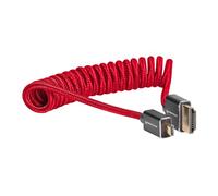 KONDOR BLUE | Câble micro HDMI vers HDMI tressé spiralé de 30,5 à 61 cm | 4K 60 Hz, 18 Gbit/s, HDR, vidéo 3D et nylon tressé avec connecteurs renforcés | Rouge