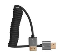KONDOR BLUE Câble tressé 4K HDMI vers HDMI fin et court pour écrans d'appareil photo, cartes de capture et plus encore | 4K/60 Hz | MétaData 3D HDR 18 Gbit/s | 30,5 cm ~ 61 cm | Noir