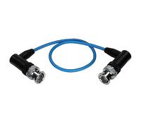 KONDOR BLUE | Câble vidéo 3G SDI ultra fin de 30,5 cm BNC à angle droit | Compatible avec toutes les caméras et moniteurs 3G SDI, signaux jusqu'à 1080/60 | Bleu