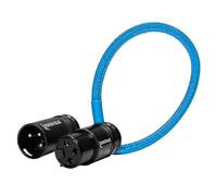 KONDOR BLUE | Câble XLR droit à angle droit de 20,3 cm | pour caméras, microphones, audio de studio, profil bas et angle réglable | Bleu