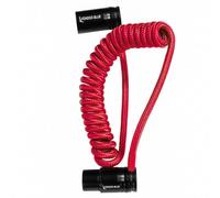 KONDOR BLUE Câble XLR tressé en spirale à angle droit de 30,5 à 61 cm | pour appareils photo, microphones, audio studio | Rouge