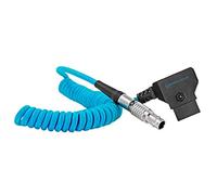 Kondor Blue KB_Dtap_Lemo2P Câble d'alimentation spiralé D-TAP vers LEMO 2 broches 0B mâle, Condor Blue, compatible avec Teradek Bolt Z CAM EVF ARRI RED Paralinx Preston Switronix SmallHD Transvideo