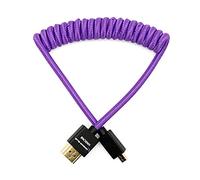 KONDOR BLUE X Gerald Undone Câble tressé MK2 HDMI vers micro HDMI fin et court spiralé pour écrans d'appareil photo, cartes de capture et plus encore | 4K/60 Hz | MétaData 3D HDR 18 Gbit/s | Édition