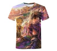 KONDZ Hommes Et Femmes Summer Reathable 3D Made in Abyss Print Round - Neck T-Shirt Street Style Harajuku Tee Tops
