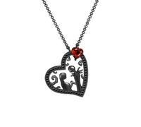 KONFEN 2 Pièces Collier Couple, Colliers en Acier Inoxydable Ailes d'Ange/Empreinte de Pied/Crâne de Squelette/Paume de Squelette/Lettre avec Chaîne à Pendentifs Ajustable Cadeaux pour Amoureux