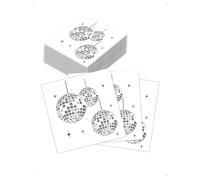 KONFEN 20 Pièces Serviettes Disco Jetables, 33x33 cm Serviettes en Papier avec Motif Boule à Facettes, Décoration de Table Années 70 80 90 pour Anniversaire Mariage Fête Rétro, Style B