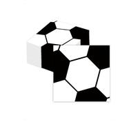KONFEN 20 Pièces Serviettes Football, Serviette Football, Decoration Anniversaire Foot, Motif Football Classique Noir et Blanc, Décoration de Table Football Anniversaire, 33 x 33 cm