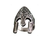 KONFEN Bague Ajustable Homme Femme, Bague Casque Spartan Reglable Ouverte, Viking Une Bague Pouce Spartan Anneau Bagues Reglables Orteil Bijoux Simple Vintage pour Homme Ado Femmes Unisexe