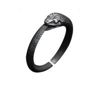 KONFEN Bague Ajustable Homme Femme, Bague Serpent Noir Reglable Ouverte, Viking Une Bague Pouce Mamba Noir Anneau Bagues Reglables Orteil Bijoux Simple Vintage pour Homme Ado Femmes Unisexe