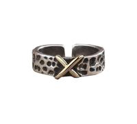 KONFEN Bague pour homme, ajustable, motif croix viking, bijou rétro punk hip hop gothique ouvert, unisexe vintage, cadeau d'anniversaire/Noël pour hommes, garçons et femmes