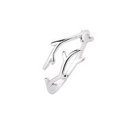 KONFEN Bague Reglable Argent 925, Branche Épines Bague Ajustable Ouverte Femme Homme, Une Bague Pouce Anneau Bagues Reglables Orteil Bijoux Simple pour Femme Fille Homme Ado