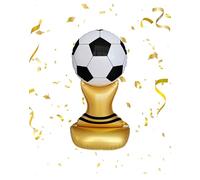 KONFEN Ballon Géant en Forme de Trophée de Football en Aluminium, Doré Trophée Champion Gonflable Décoration, Décoration De Ballons Sur Le Thème Du Football, Deco Anniversaire Foot, 155 x 70CM