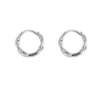 KONFEN Boucles d'oreilles créoles femmes Eternity Infinity Mobius, boucles d'oreilles créoles rondes réglables classiques brillantes femmes filles, argent
