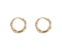 KONFEN Boucles d'oreilles créoles femmes Eternity Infinity Mobius, boucles d'oreilles créoles rondes réglables classiques brillantes femmes filles, or